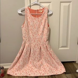 pink & white floral dress